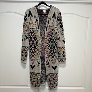 Northern Angel Long multicolored hooded Sweater